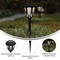 Merrick Lane All-Weather Tulip Design LED Solar Lights, Outdoor Solar Powered Lights for Pathway, Garden, & Yard - Set of 8